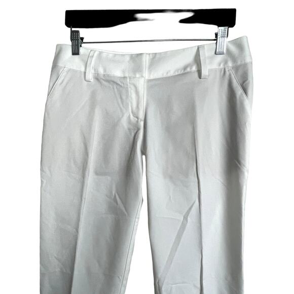 NWT Adidas PGA Jessica Korda Stretch Golf Pants Trousers‎ White Size 4 Tall - Picture 2 of 8